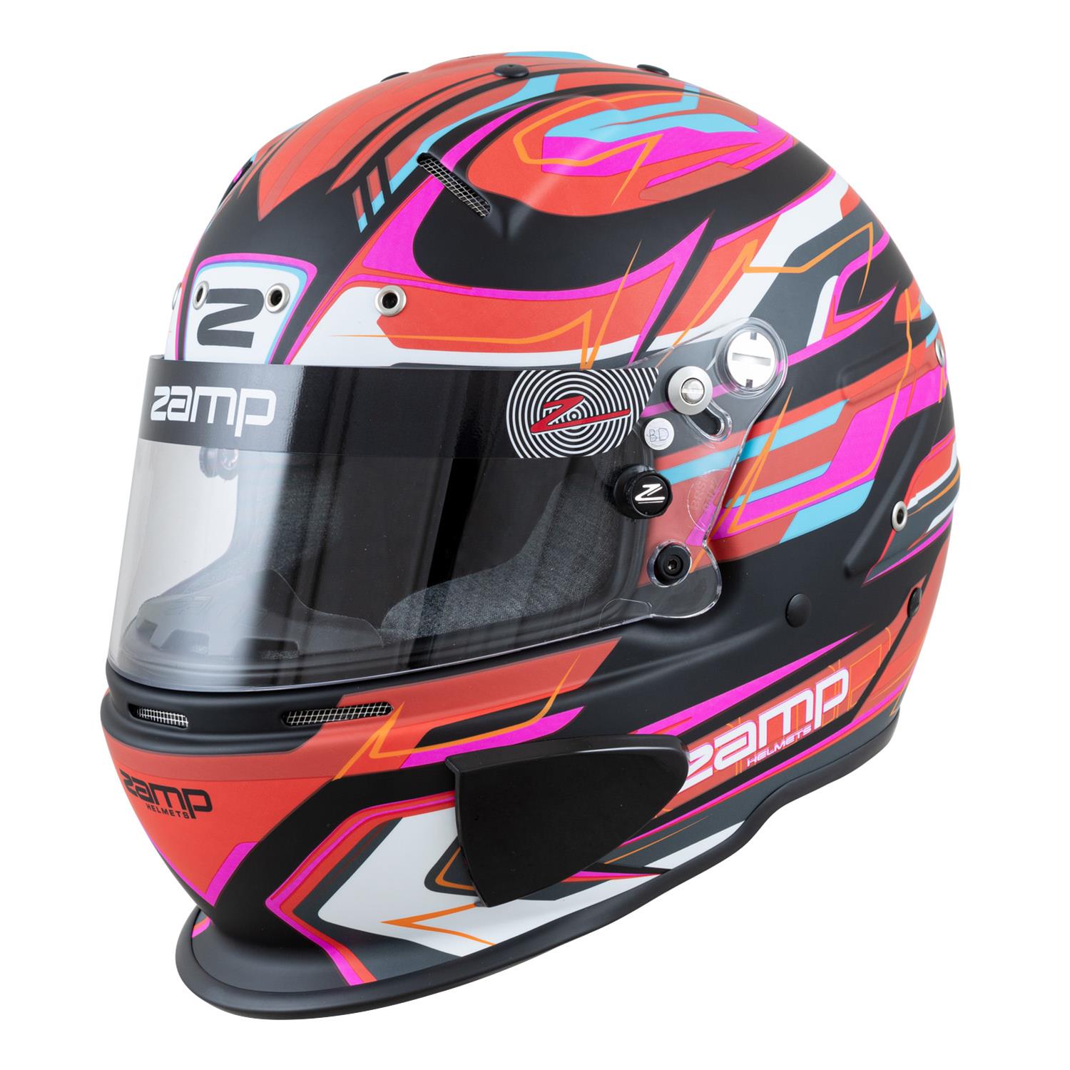 Zamp Helmets H760C42XL Helmet RZ-70E Switch SNELL SA2020/FIA8859-2015 Matte Red/Blk/ Graphic X-Large