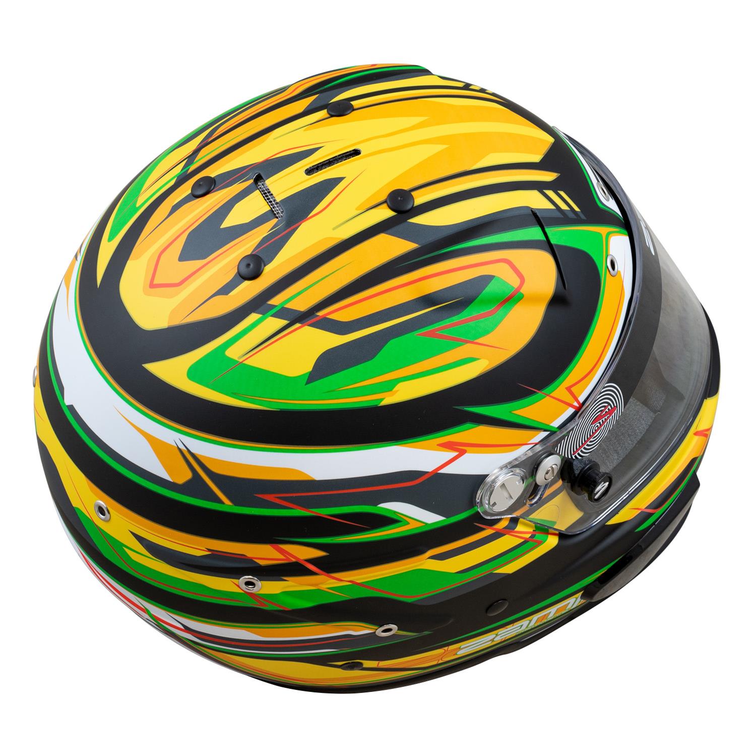 Zamp Helmets H760C49L Helmet RZ-70E Switch SNELL SA2020/FIA8859-2015 Matte Grn/Blk/ Graphic Large