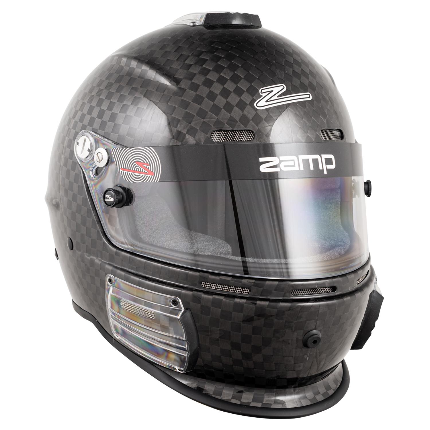 Zamp RZ-64C Helmets H763CB3L Helmet, RZ-64C, Full Face, Gloss, Carbon Fiber, Fire-Retardant Fabric, Snell SA2020, Large, Each