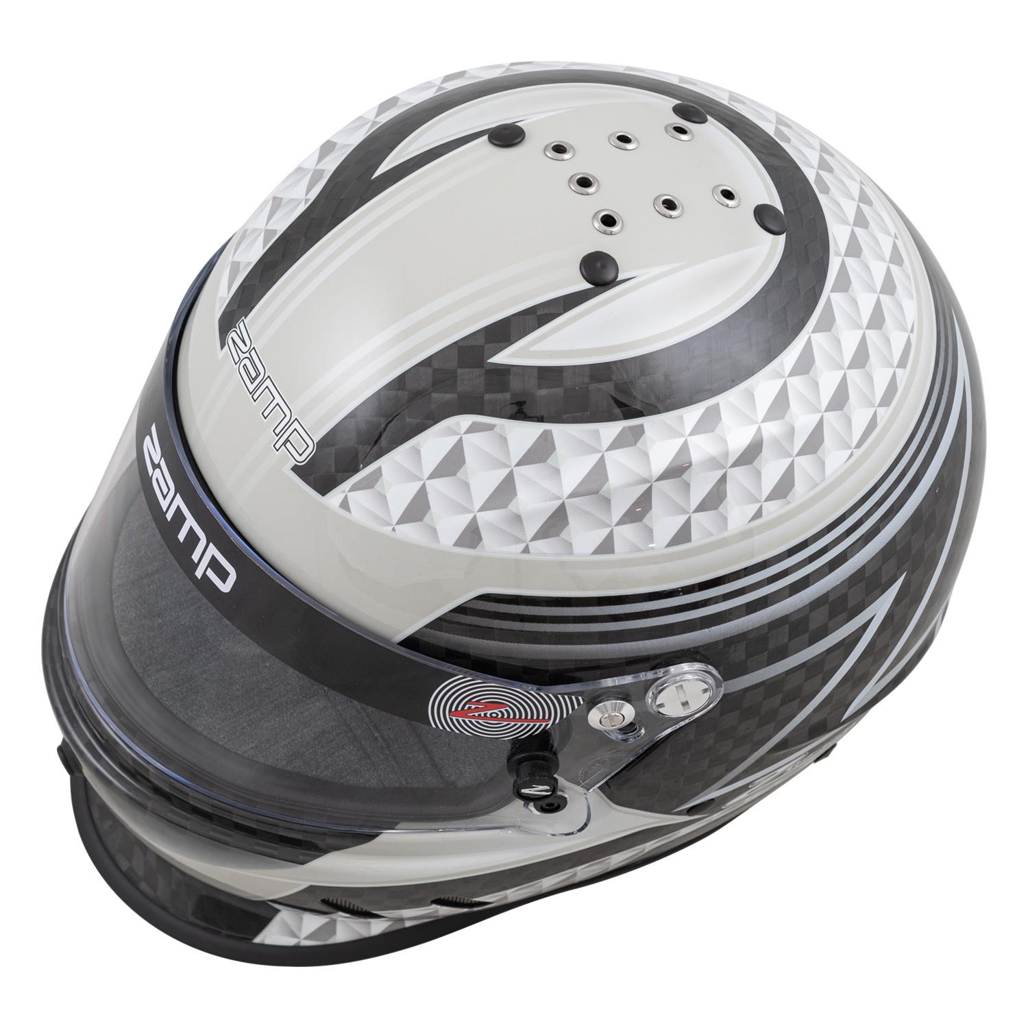 Zamp RZ-65D Helmets H775C15XXL Helmet, RZ-65D, Full Face, Carbon Fiber, Graphic, Black/Gray, Gloss, Snell SA2020/DOT, 2X-Large, Each