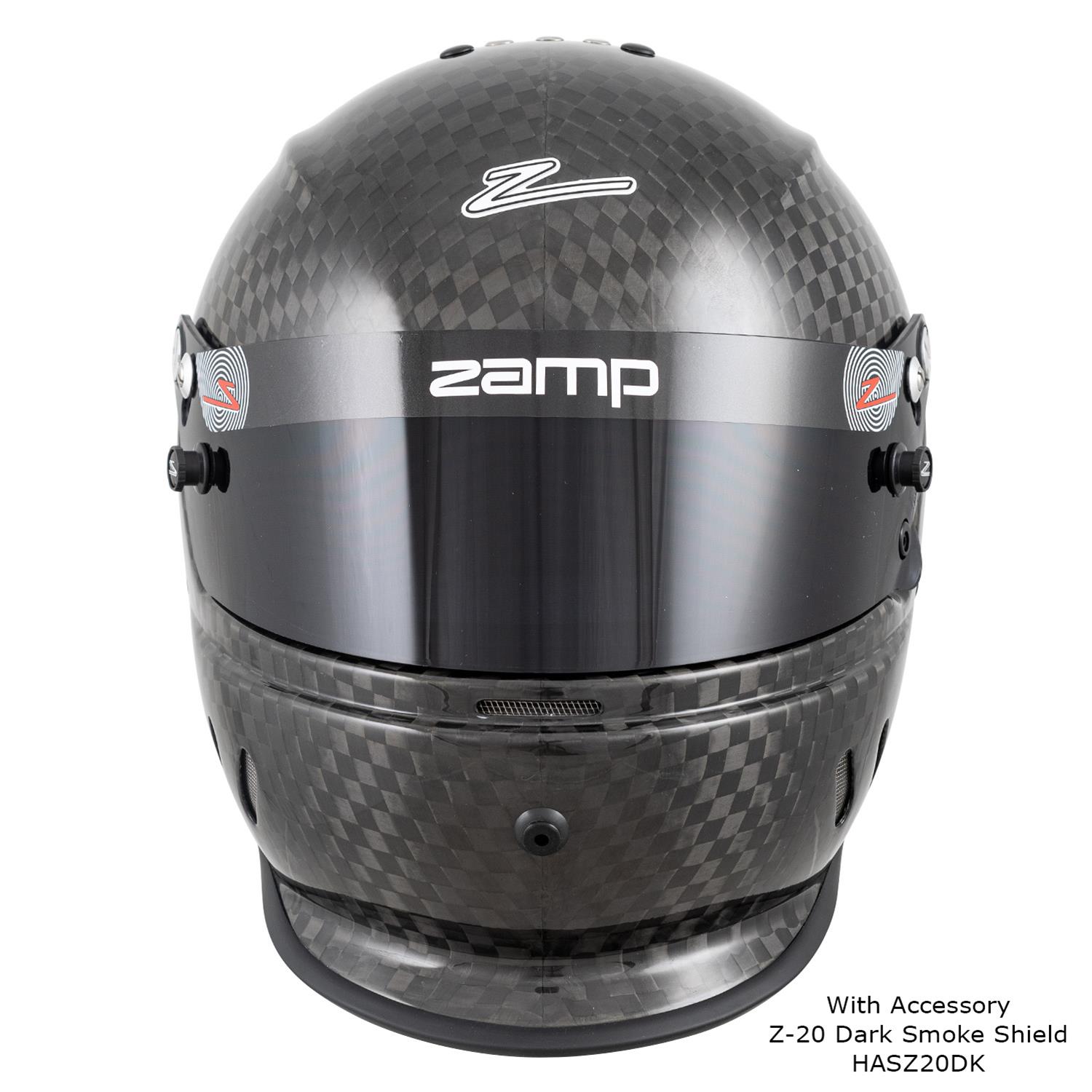 Zamp RZ-65D Helmets H775CA3S Helmet, RZ-65D, Full Face, Carbon Fiber, Matte Finish, Snell SA2020/DOT, Small, Each